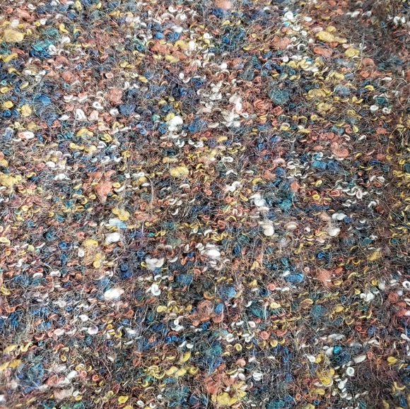 Vintage cottage core multi color popcorn knit sweater cardigan - Picture 8 of 9